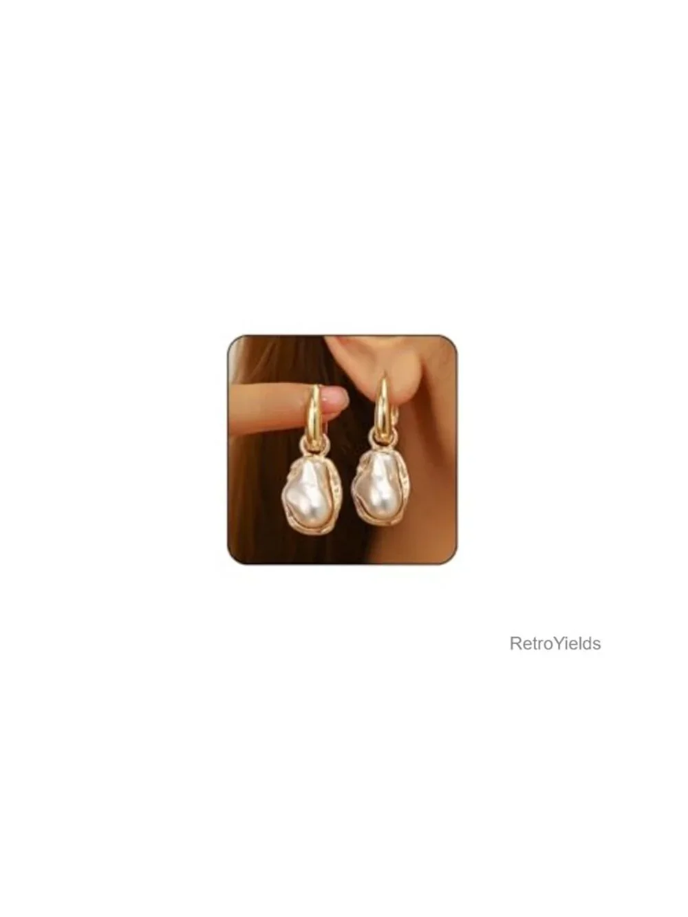 Irregular Baroque Pearl Dangle Earrings for Women Hypoallergenic